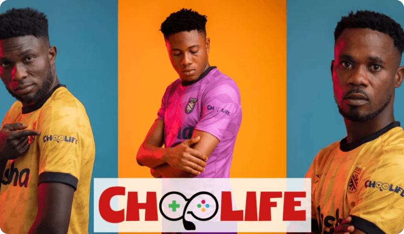 Sporting Lagos players celebrating sponsorship deal with ChoplifeGaming